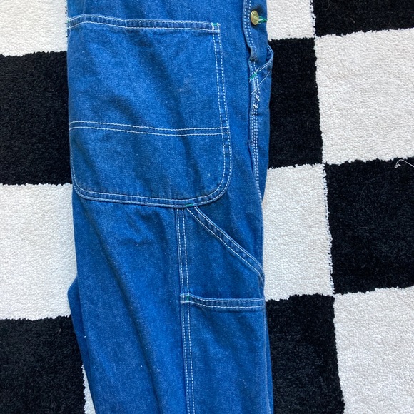 Liberty Overalls Denim Green Detail - Picture 3 of 6